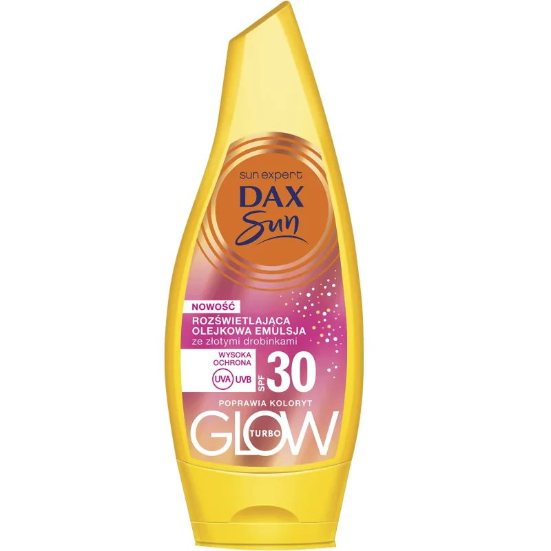 DAX Sun, emulsie de ulei iluminatoare cu particule aurii, SPF 30, 175 ml — preț și oferte
