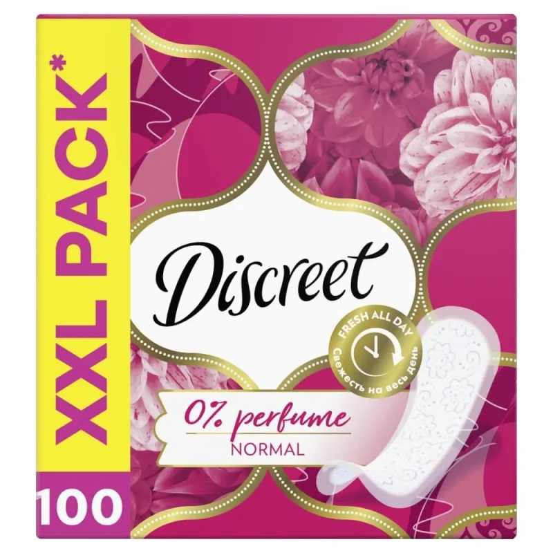 Tampoane sanitare discrete, normale, fără parfum, 100 buc Discreet — preț și oferte