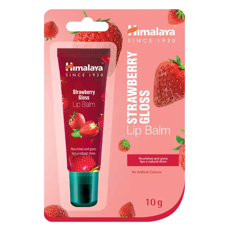 Balsam hidratant pentru buze Strawberry Gloss Lip Balm, 10 g, Himalaya — preț și oferte