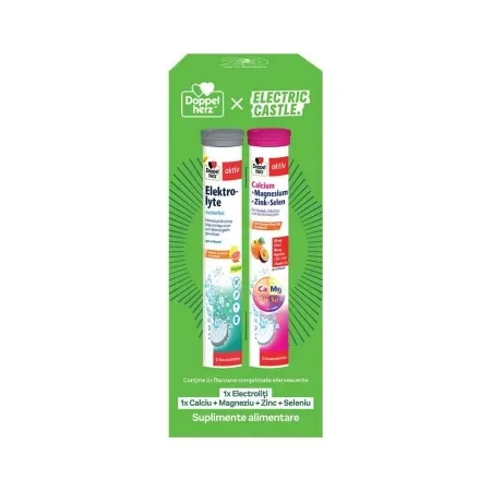 Pachet Electroliti + Calciu + Magneziu + Zinc + Seleniu, Doppelherz , 30 comprimate efervescente — preț și oferte