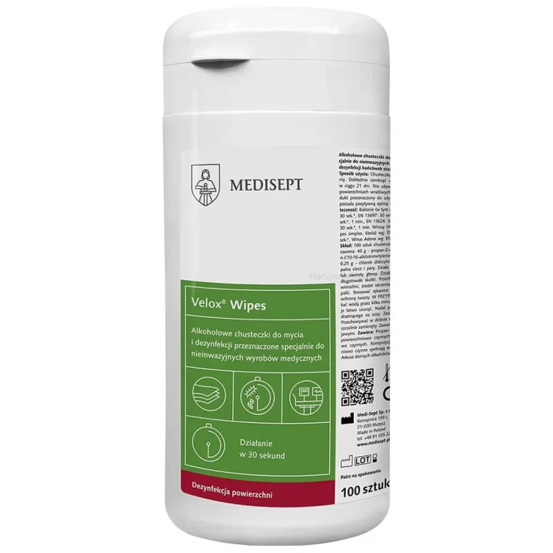 Medisept Velox Wipes, șervețele cu alcool pentru curățarea și dezinfectarea suprafețelor, 100 unități — preț și oferte