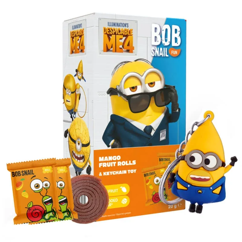 Bob Snail Fun set, Roll gustare de fructe, mango, 20 g + jucărie, Minion — preț și oferte