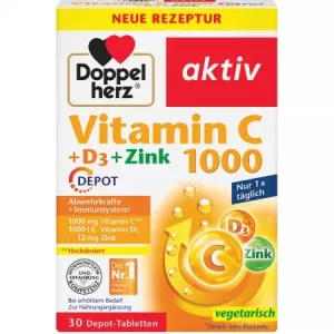 Vitamina C 1000 mg + D3 + Zinc Depot, 30 comprimate, Doppelherz