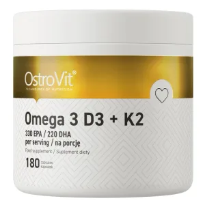 OstroVit Omega 3, D3 + K2, 180 capsule
