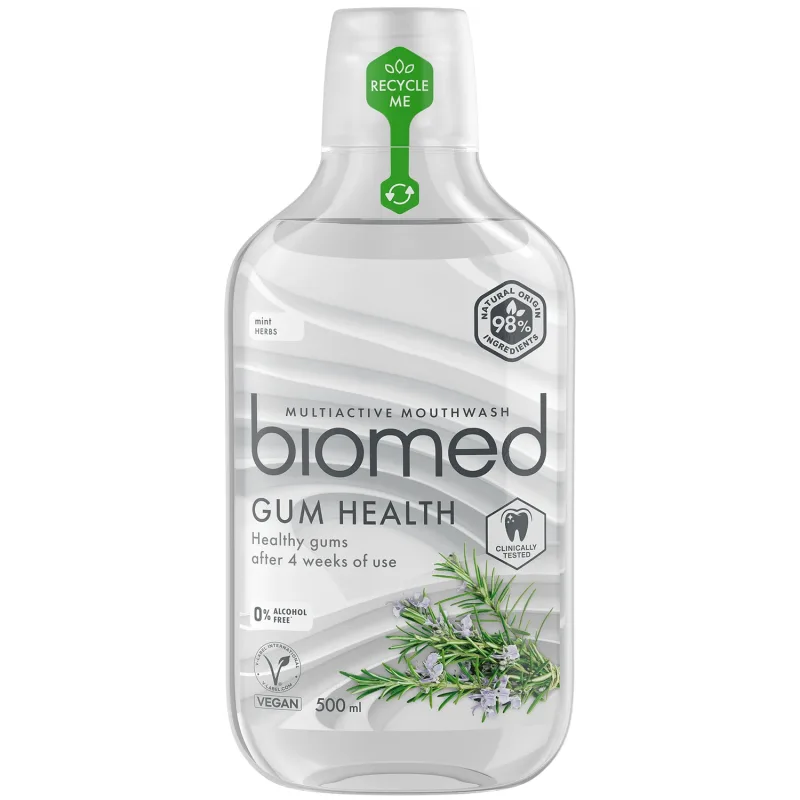 Biomed Well Gum, apă de gură, mentă și ierburi, 500 ml — preț și oferte