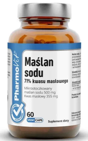 Butirat de sodiu 71% acid butiric 60 capsule Pharmovit Clean Label