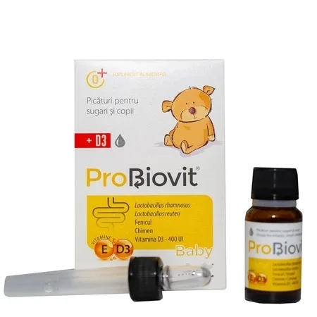 Picaturi cu probiotice si Vitamina D3 pentru copii Probiovit Baby, 10 ml, Apipharma API PHARMA — preț și oferte