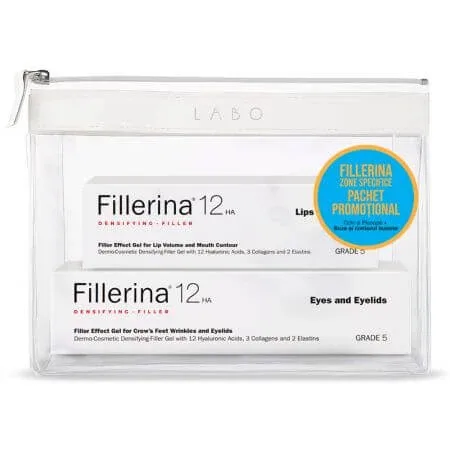 Pachet Tratament ochi + Contur buze 12 HA, Gradul 5, 15 ml + 7 ml, Fillerina — preț și oferte