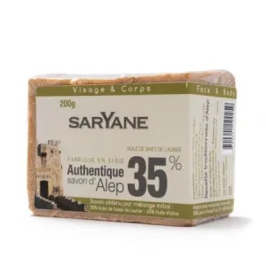 Sapun autentic de Alep cu ulei din frunze de dafin 35%, 190 g, Saryane