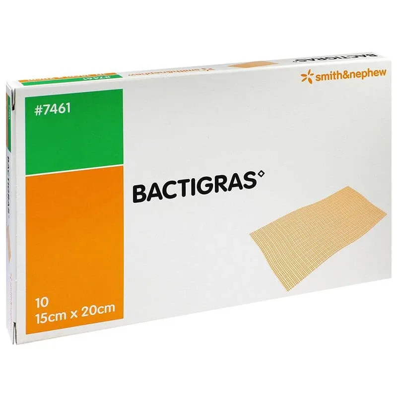 Bactigras, pansament cu parafină, steril, 15 cm x 20 cm, 10 bucăți Smith & Nephew — preț și oferte
