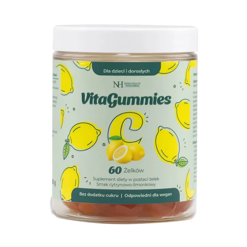 Noble Health VitaGummies Vitamina C, aromă de lămâie și limetă, 60 bucăți — preț și oferte