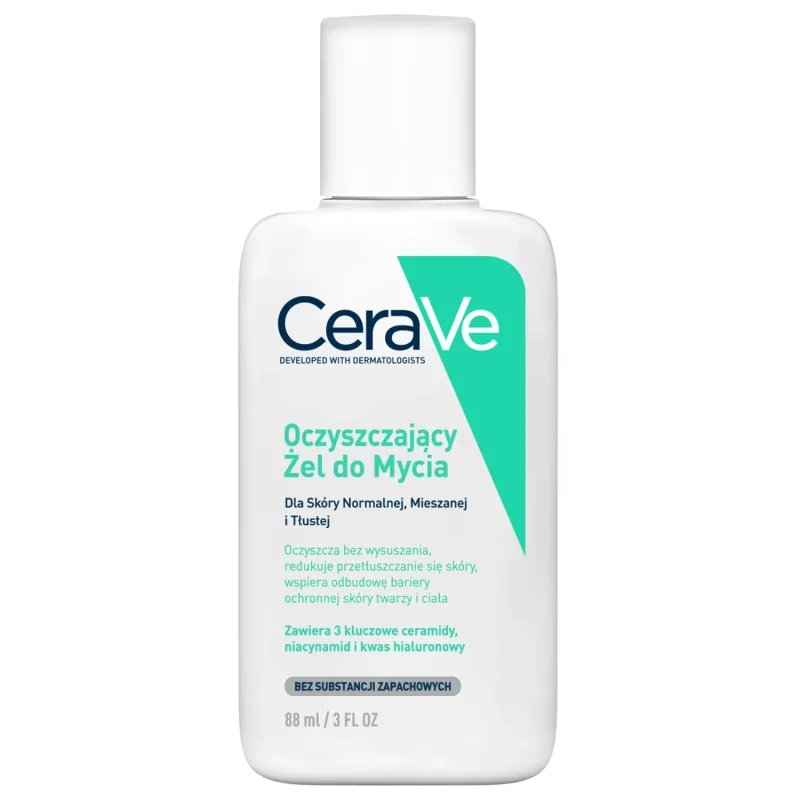 CeraVe, gel de curățare cu ceramide, ten normal și gras, 88 ml — preț și oferte