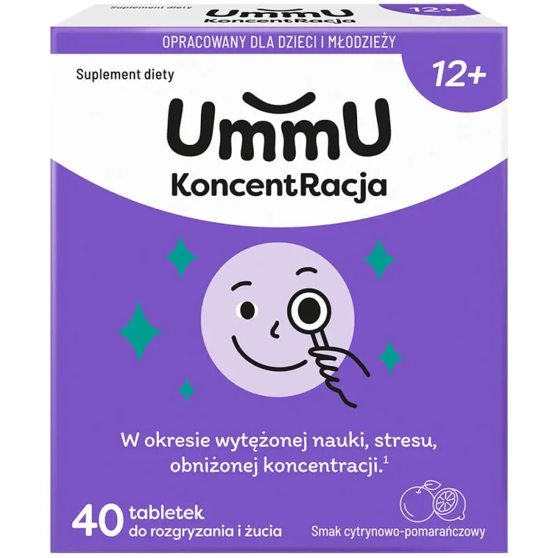 Concentrație UmmU, pentru copii de la 12 ani, 40 comprimate USP — preț și oferte