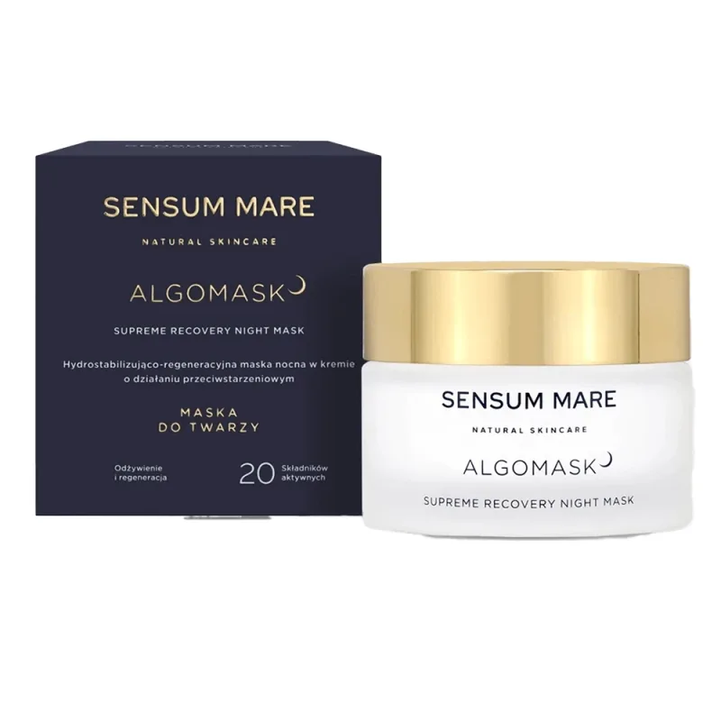 Sensum Mare Algomask, mască de noapte hidrostabilizantă și regenerantă în cremă cu acțiune anti-îmbătrânire, 50 ml — preț și oferte
