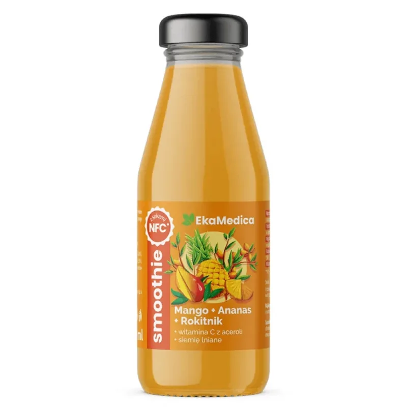 EkaMedica, smoothie, mango-pineapple-rokitnik, 250 ml — preț și oferte