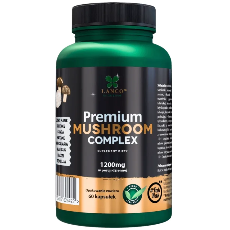 Lanco Nutritions Premium Mushroom Complex, 60 capsule — preț și oferte