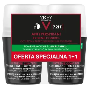 Vichy Homme, roll-on antiperspirant pentru bărbați, protecție 72 de ore, 2 x 50 m