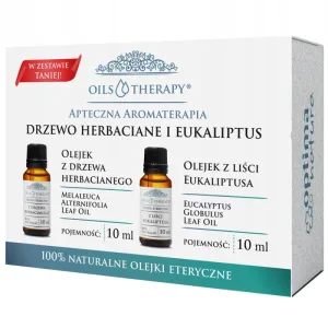 Optima Natura Oils Therapy Apothecary Aromatherapy Kit, arbore de ceai, 10 ml + eucalipt, 10 ml