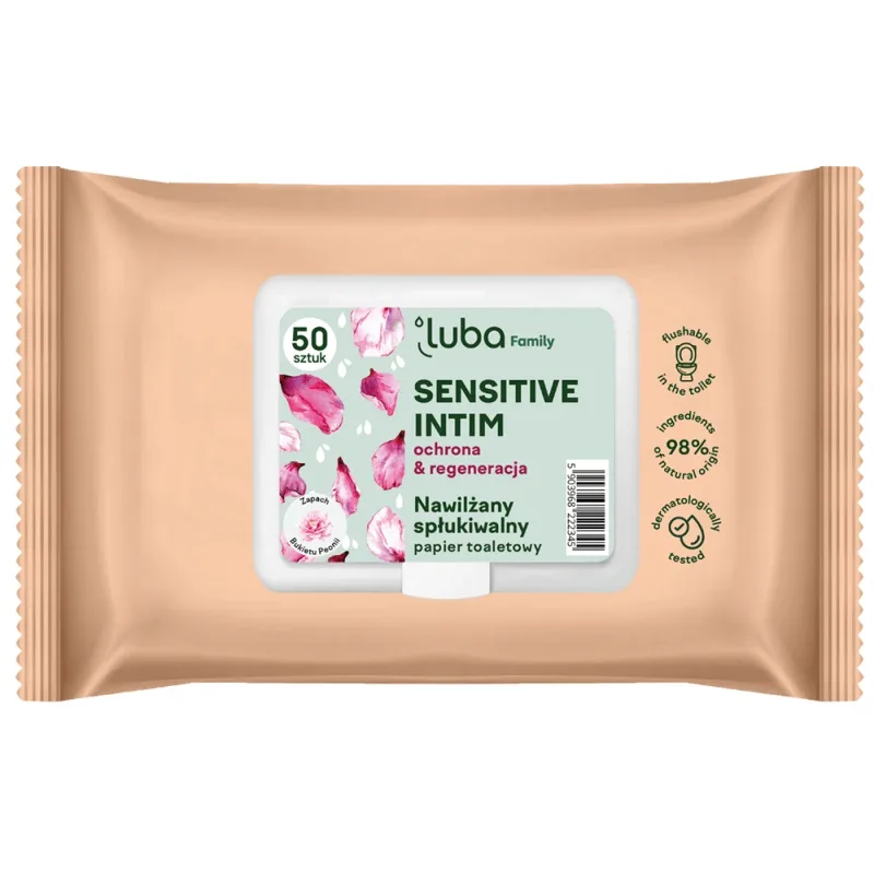 Luba Eco Family, hârtie igienică umedă, sensitive intim, 50 bucăți — preț și oferte