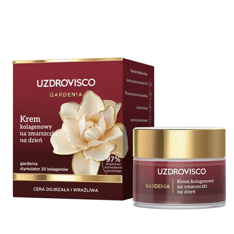 Uzdrovisco Gardenia, cremă de zi cu colagen pentru riduri, 50 ml — preț și oferte
