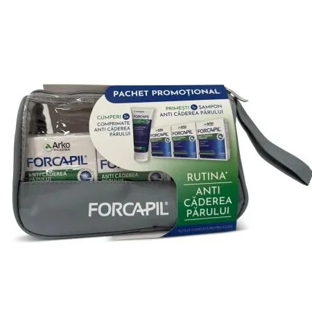 Pachetul Forcapil Anti-Căderea Părului 3 cutii x 30 comprimate + șampon 200 ml, Arkopharma — preț și oferte