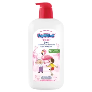 Bambino Kids, gel de spălare pentru corp și păr 2 în 1, flamingo, de la 1 an, 1 l