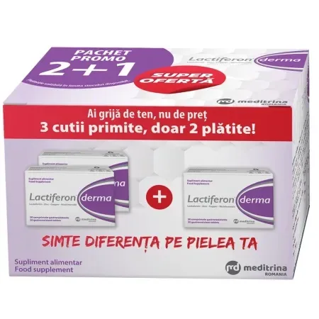 Pachet Lactiferon Derma, 2+1 bucati, Meditrina — preț și oferte
