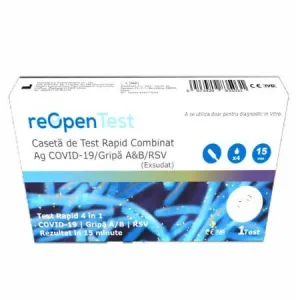 Test rapid pentru Sars-Cov 2 Ag si Influenza A&B/RSV 4 in 1 Combo Reopen, 1 bucata, Montana Med