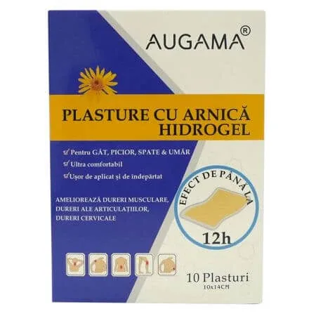 Plasturi cu arnica si hidrogel Augama, 10x14 cm, 10 bucati, Henan Kangdi Medical — preț și oferte