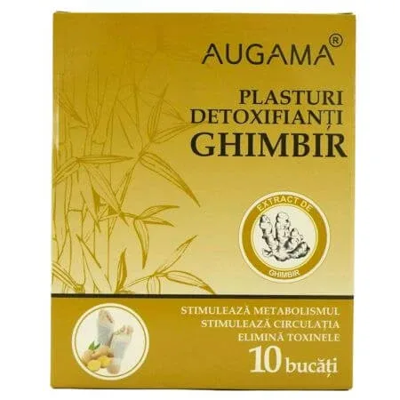 Plasturi detoxifianti cu ghimbir Augama, 10x12 cm, 10 bucati, Henan Kangdi Medical — preț și oferte
