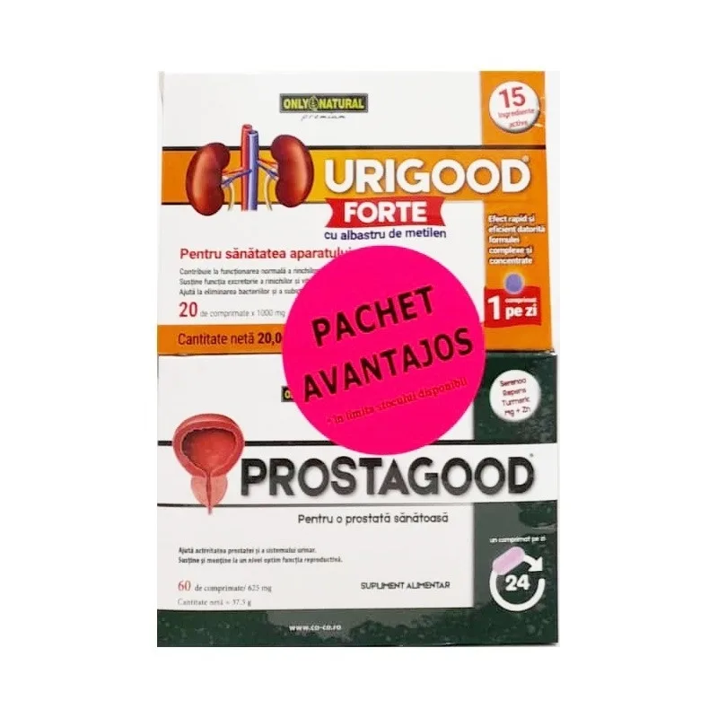 Pachet Prostagood, 60 comprimate + Urigood Forte, 20 comprimate, Only Natural — preț și oferte