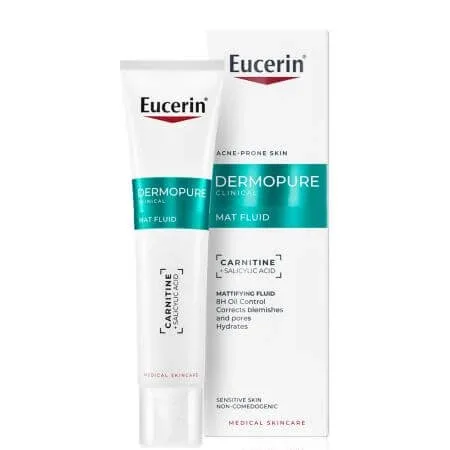 Fluid pentru fata matifiant cu acid salicilic Dermo Pure, 40 ml, Eucerin — preț și oferte