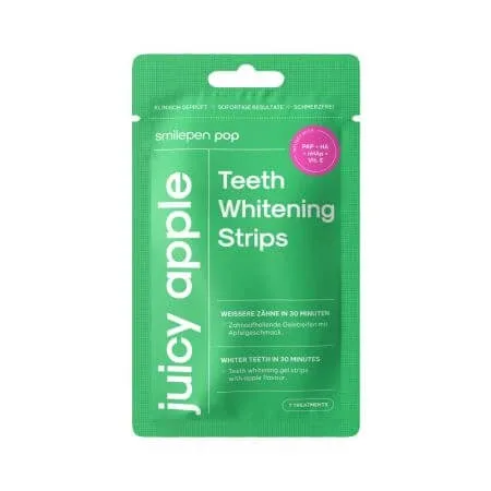 Benzi pentru albirea dintilor, Pop Juicy Apple, 7x2 bucati, Smilepen Pop — preț și oferte