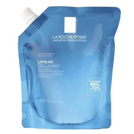 Rezerva Gel de dus calmant si protector pentru piele sensibila Lipikar, 400 ml, La Roche-Posay — preț și oferte