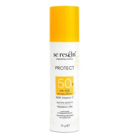 Crema pentru fata protectoare cu vitamina C si SPF50, 75 g, Se:Reskin — preț și oferte
