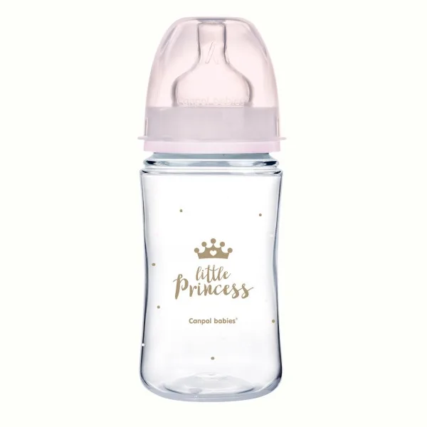 CANPOL Biberon Anticolici Gat Larg x240ml Roz 35/234 CANPOL BABIES — preț și oferte