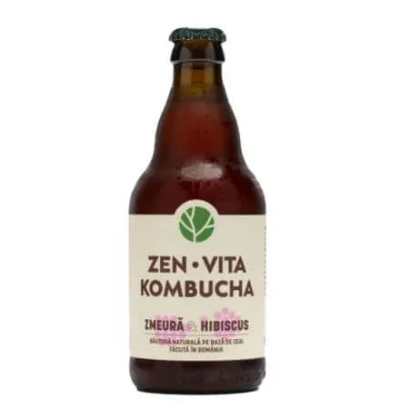 Kombucha cu zmeura si hibiscus, 330 ml, Zenvita — preț și oferte