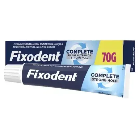 Crema adeziva pentru proteza dentara Complete Strong Hold Fresh, 70 g, Fixodent — preț și oferte