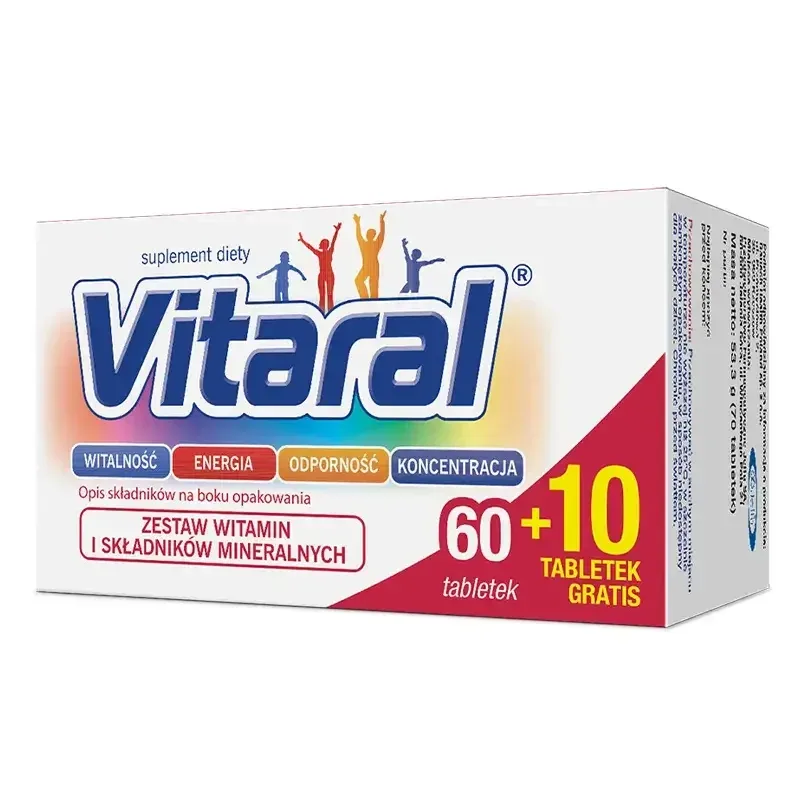 Vitaral, 60 comprimate + 10 comprimate gratuite Jelfa — preț și oferte