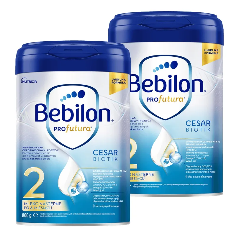 Bebilon Profutura CesarBiotik 2 kit, lapte de continuare, după 6 luni, 2 x 800 g — preț și oferte