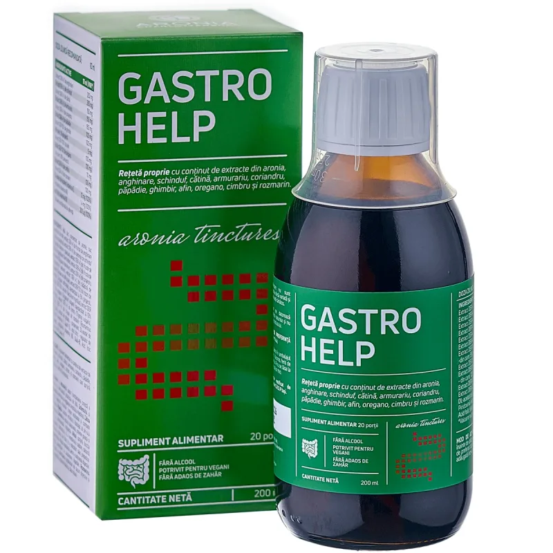 Gastro Help 200ml — o formulă unică din 12 plante și superfructe care susține digestia și confortul intestinal Aronia Charlottenburg — preț și oferte