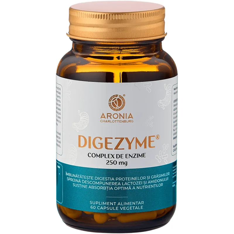 DigeZyme® — complex cu 5 enzime digestive care susțin digestia optimă, evitarea balonării și absorbția completă a nutrienților Aronia Charlottenburg — preț și oferte