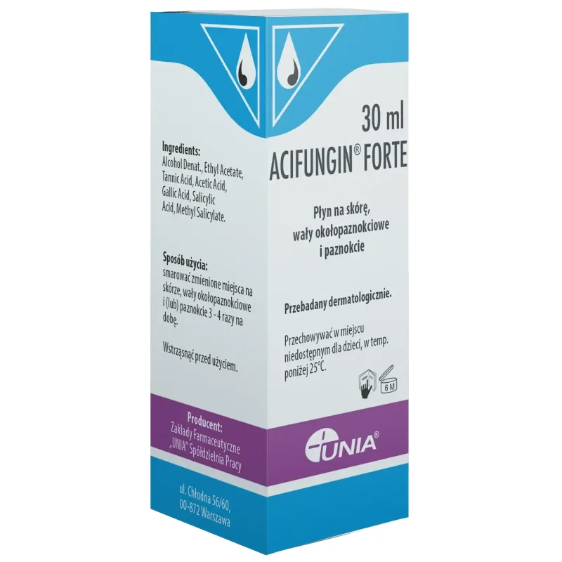 Acifungin Forte lichid pentru piele, unghii și unghii, 30 ml Unia — preț și oferte