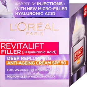 Loreal Paris Cremă de zi antirid revitalift SPF 50 pentru față, 50 ml — preț și oferte
