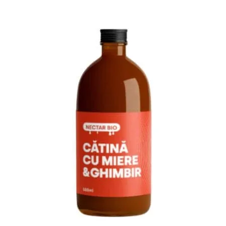 Suc Bio concentrat de Catina cu Miere si Ghimbir, 500 ml, Catineata — preț și oferte