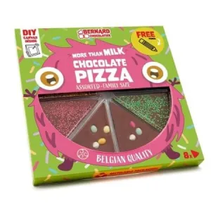 Ciocolata belgiana cu lapte Chocolate Pizza Assorted, 105 g, BSSF LTD
