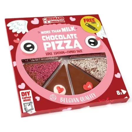 Ciocolata belgiana cu lapte Chocolate Pizza Love Edition, 105 g, BSSF LTD — preț și oferte