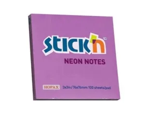 Bilete adezive neon violet 76x76mm