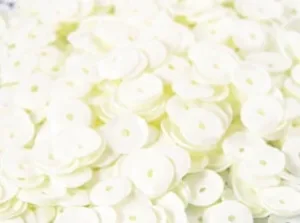 Paiete decorative 6mm, crem pastel