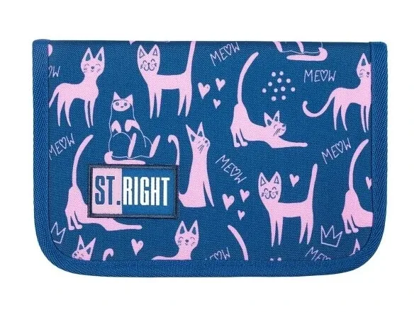 Geantă pentru creioane cu două clape fără accesorii navy blue Cats — preț și oferte